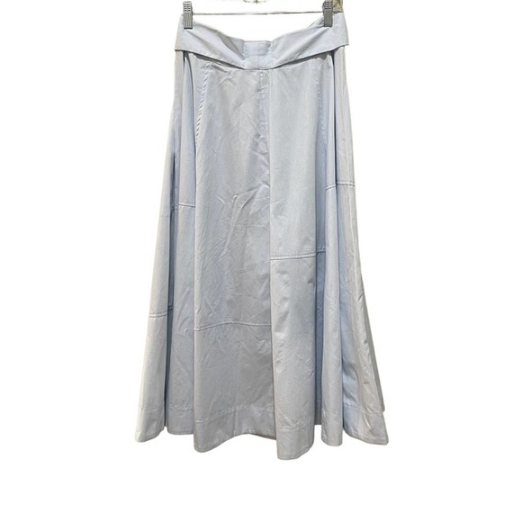 Lisa Marie Fernandez Button Up Midi Skirt Blue Size 10 - Picture 4 of 8